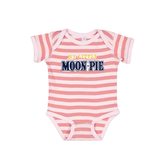 MoonPie Onesie - Pink/Pink Stripe